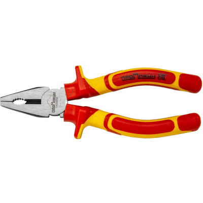 Диэлектрические комбинированные плоскогубцы Промлайн 160мм, Cr-v, до 1000В с двухкомпонентными рукоятками ПЛ032413_z022