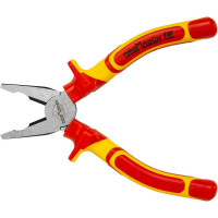 Диэлектрические комбинированные плоскогубцы Промлайн 160мм, Cr-v, до 1000В с двухкомпонентными рукоятками ПЛ032413_z022