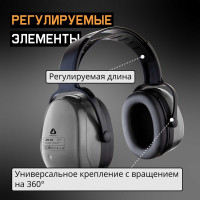 Наушники противошумные с регулировкой оголовья 28 дБ Jeta Safety JEM-001