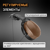 Противошумные наушники с разъемом на каску Jeta Safety Clamor 29 дБ коричневый JEM-521C
