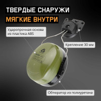 Противошумные наушники с разъемом на каску Jeta Safety Clamor Max 32 дБ оливковый JEM-621C