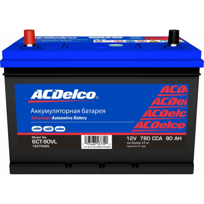 Аккумулятор ACDelco Asia 90-З-L Прямая Полярность 19375465