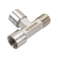 Тройник Т-образный FFM 1/4" Rossvik A133/2