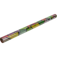 Пленка самоклеящаяся витражная Рыжий кот 0,45x2 м, цветы разноцветная 104323