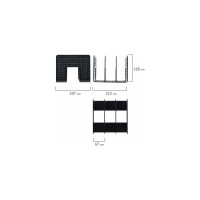 Лоток-сортер для бумаг BRAUBERG Office-Expert, 3 отделения, 207x212x168 мм, сетчатый, черный 238021