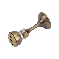 Ограничитель двери СКОБЯНОЙ с магнитом, настенный, бронза 007694