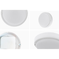 Светодиодный герметичный светильник Apeyron 8Вт, 650Лм, 4000К, IP65, круг, матовый белый 28-01