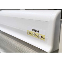 Напольный плинтус с центральной планкой IDEAL Классик 55 мм, 2.2 м, 001 белый К-П55п 001 БЕЛ