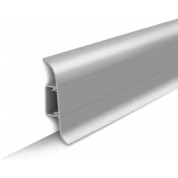 Плинтус с центральной планкой Ideal 55мм 2,2м Классик, 081 серебристый К-П55п 081 СРБ