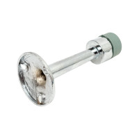 Дверной ограничитель СКОБЯНОЙ высокий, хром 002388