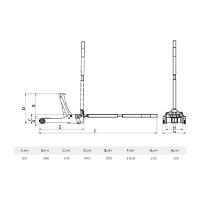 Гидравлический подкатной домкрат Станкоимпорт 80-433 мм на 2 тонны HM5602
