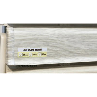 Плинтус с центральной планкой IDEAL Классик 55 мм, 2.2 м, 252 ясень белый К-П55п 252 ЯСН БЕЛ