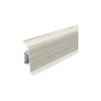 Плинтус с центральной планкой IDEAL Классик 55 мм, 2.2 м, 252 ясень белый К-П55п 252 ЯСН БЕЛ