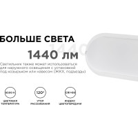 Светодиодный герметичный светильник Apeyron 18Вт, 1440Лм, 6500К, IP65, овал, матовый белый 28-12