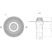 Воронка для битумных кровель без обогрева Fachmann V110x300 мм 01.002