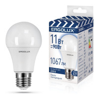 Светодиодная лампа Ergolux LED-A60-11W-E27-6K ЛОН 11Вт Е27 6500К 220-240В, ПРОМО 14724