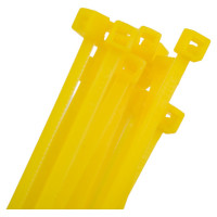 Стяжки SapiSelco желтого цвета, 2.5x100 мм, полиамид 6.6, 100 шт. SEL.14.202R
