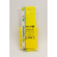 Стяжки SapiSelco желтого цвета, 2.5x100 мм, полиамид 6.6, 100 шт. SEL.14.202R