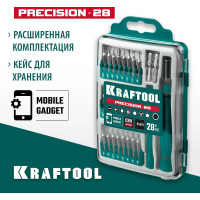 Отвертка для точных работ KRAFTOOL Precision-28 со сменными битами, 28 предметов 25677