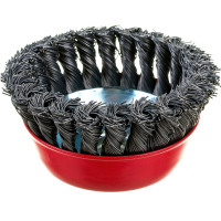 Щетка чашечная 100 мм, М14, пучки витой проволоки для УШМ INTERTOOL BT-2100