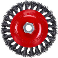 Щетка конусная 125 мм, М14, пучки витой проволоки для УШМ INTERTOOL BT-4125