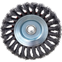 Щетка конусная 125 мм, М14, пучки витой проволоки для УШМ INTERTOOL BT-4125