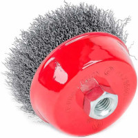 Щетка чашечная 100 мм, М14, витая проволока для УШМ INTERTOOL BT-1100