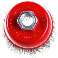 Щетка чашечная 85 мм, М14, витая проволока для УШМ INTERTOOL BT-1085