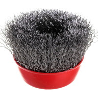 Щетка чашечная 85 мм, М14, витая проволока для УШМ INTERTOOL BT-1085