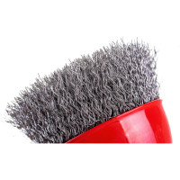 Щетка чашечная 85 мм, М14, витая проволока для УШМ INTERTOOL BT-1085