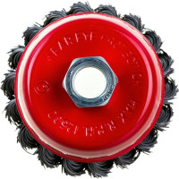 Щетка чашечная 75 мм, М14, пучки витой проволоки для УШМ INTERTOOL BT-2075