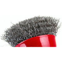 Щетка чашечная 65 мм, М14, витая проволока для УШМ INTERTOOL BT-1065