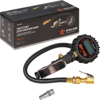 Пистолет для накачки шин с цифровым манометром Airline PRO 14BAR, с клапаном сброса ATBU008