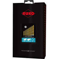Набор сверл по металлу 25 шт, 1-13 мм, HSS-G TiN RUKO 250215TRO