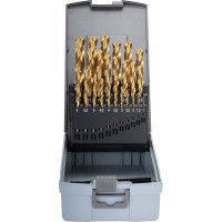 Набор сверл по металлу 25 шт, 1-13 мм, HSS-G TiN RUKO 250215TRO
