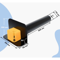 Парапетная воронка Татполимер ТП-68 L-600 мм с листвоуловителем 51058
