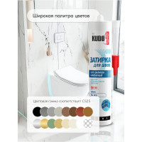 Герметик-затирка для швов KUDO HOME силиконовый санитарный, белый RAL 9016 KSK-161