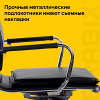 Офисное кресло BRABIX PREMIUM "Kayman EX-532", экокожа, хром, черное, 532543