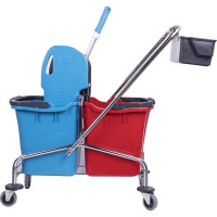 Уборочная тележка BRABIX 2 съемных ведра по 25 л, механический отжим, корзина Турция 607903