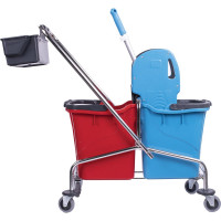 Уборочная тележка BRABIX 2 съемных ведра по 25 л, механический отжим, корзина Турция 607903