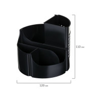 Подставка-органайзер Staff Basic 120x120x110 мм, 5 отделений, черная 77 237949