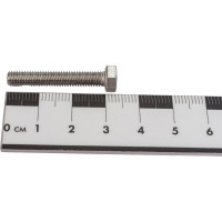 Болт с шестигранной головкой ВИРТУОЗ 5x30 мм, DIN 933, нержавеющая сталь А2, 4 шт. 35800