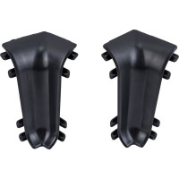 Внутренний угол для плинтуса IDEAL Классик 55 мм, 007 черный К-П55-В-Ф2 007 ЧЕР