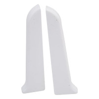 Торцевые заглушки для плинтуса IDEAL Классик 85 мм, 001 белый К-П85-Тп-Ф1 001 БЕЛ