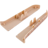 Торцевые заглушки для плинтуса IDEAL Классик 85 мм, 203 дуб беленый К-П85-Тп-Ф1 203 дуб БЛН