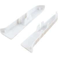 Торцевые заглушки для плинтуса IDEAL Классик 85 мм, 252 ясень белый К-П85-Тп-Ф1 252 ЯСН БЕЛ