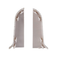 Торцевые заглушки для плинтуса IDEAL Классик 55 мм, 253 ясень серый К-П55-Тп-Ф1 253 ЯСН СЕР