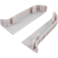 Торцевые заглушки для плинтуса IDEAL Классик 55 мм, 253 ясень серый К-П55-Тп-Ф1 253 ЯСН СЕР