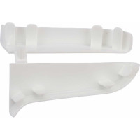 Торцевые заглушки для плинтуса IDEAL Классик 55 мм, 001 белый К-П55-Тп-Ф1 001 БЕЛ