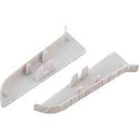 Торцевые заглушки для плинтуса IDEAL Классик 70 мм, 253 ясень серый К-П70-Тп-Ф1 253 ЯСН СЕР